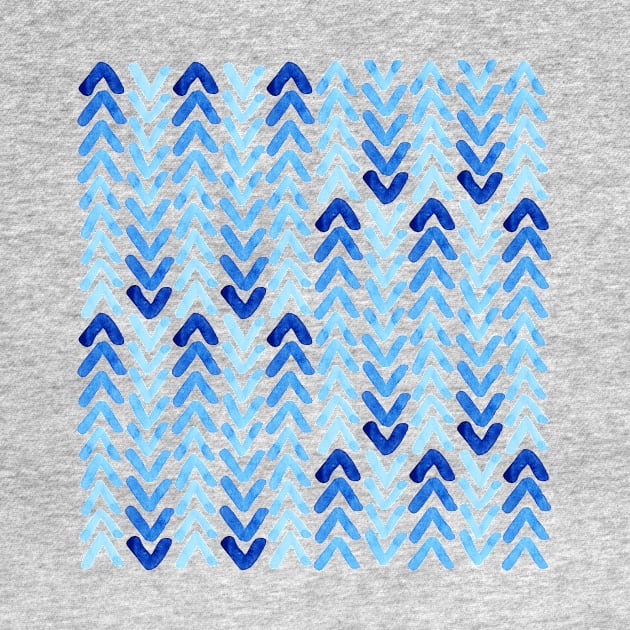 Abstract Blue Watercolour Arrow Print by LThomasDesigns